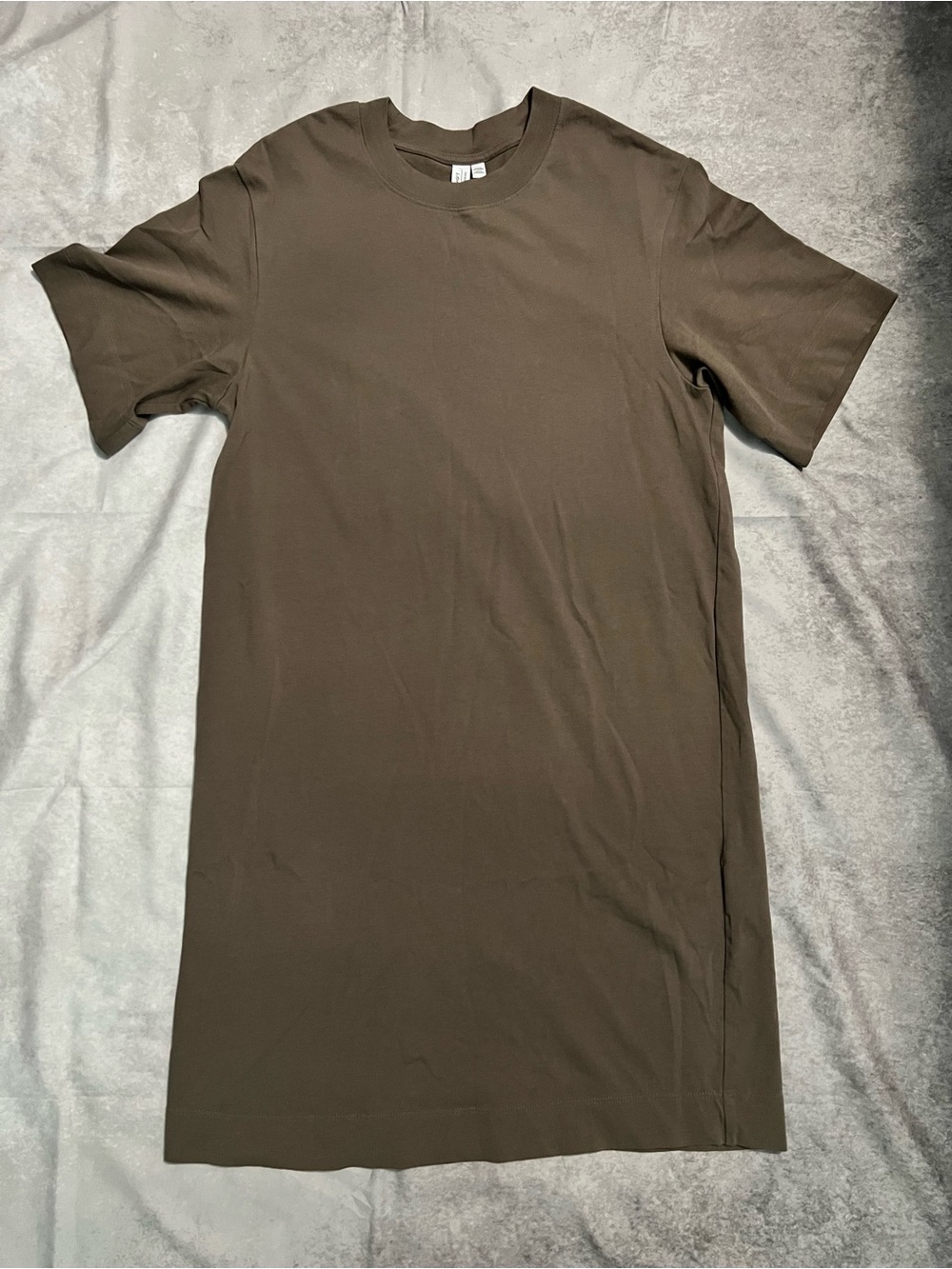 & Other Stories Olive grey Mini T-Shirt Dress